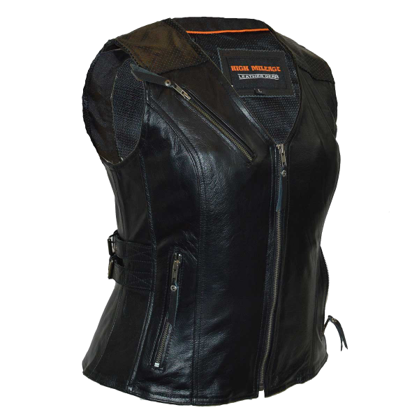 HML1037B Ladies Motorcycle Leather Vest