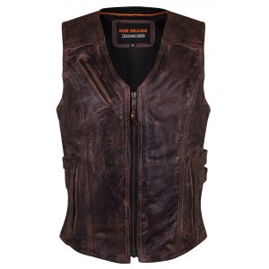 Ladies Motorcycle Leather Vest