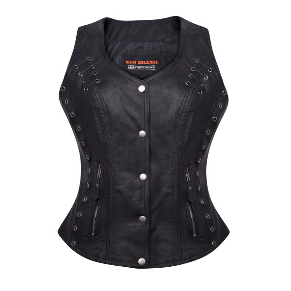 Ladies Motorcycle Leather Vest