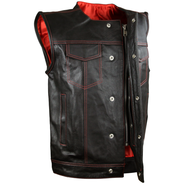 HMM919R Motorcycle Leather Vest